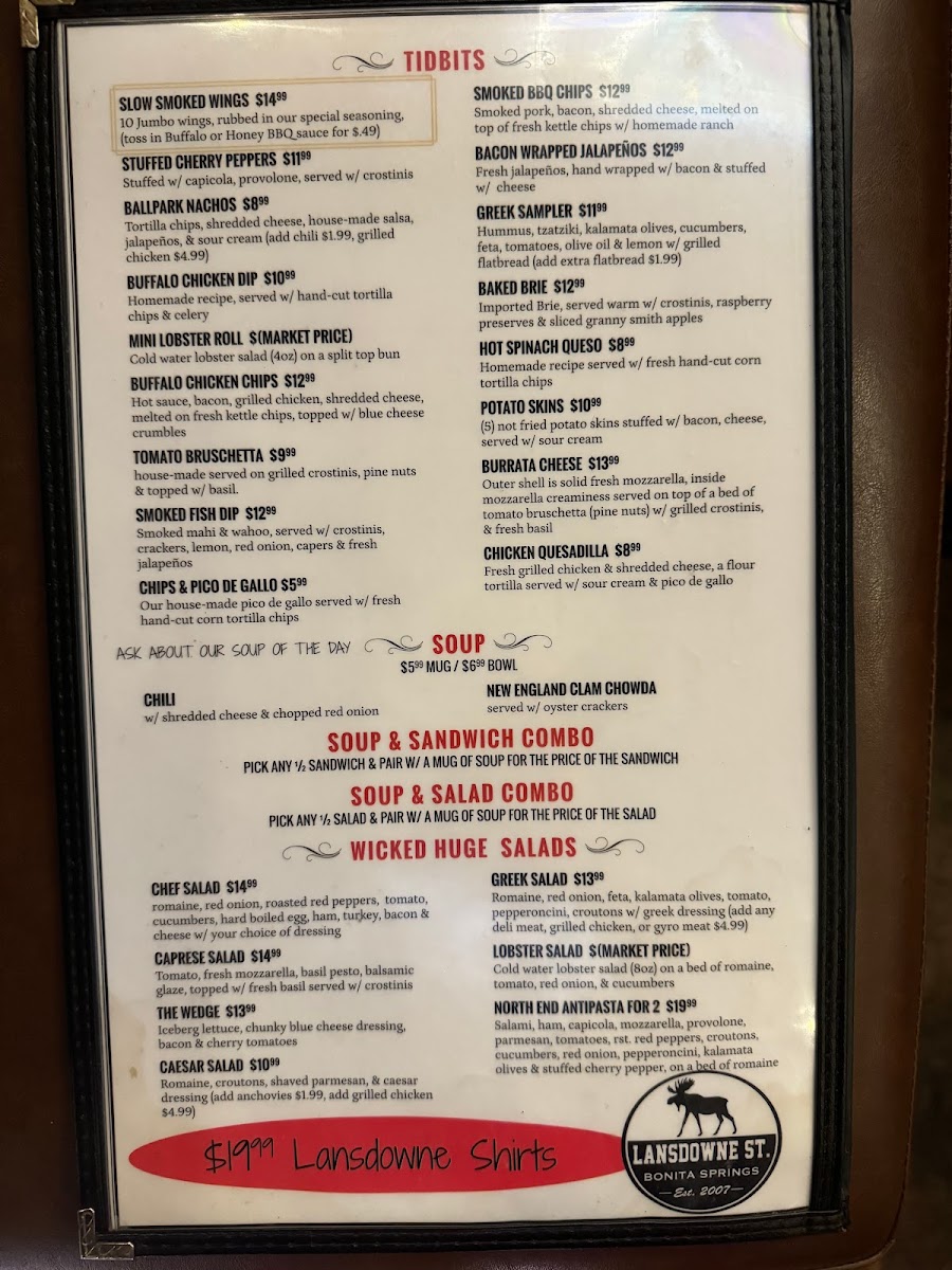 Lansdowne Street Menu - Image 2